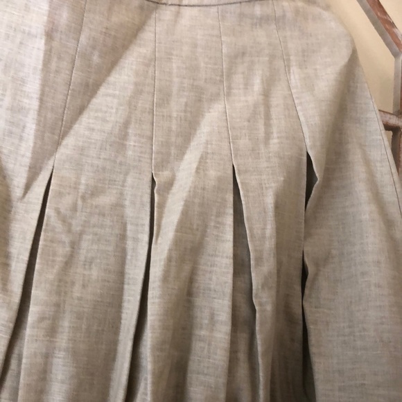 Oscar de la Renta khaki linen/ cotton skirt - Picture 3 of 6